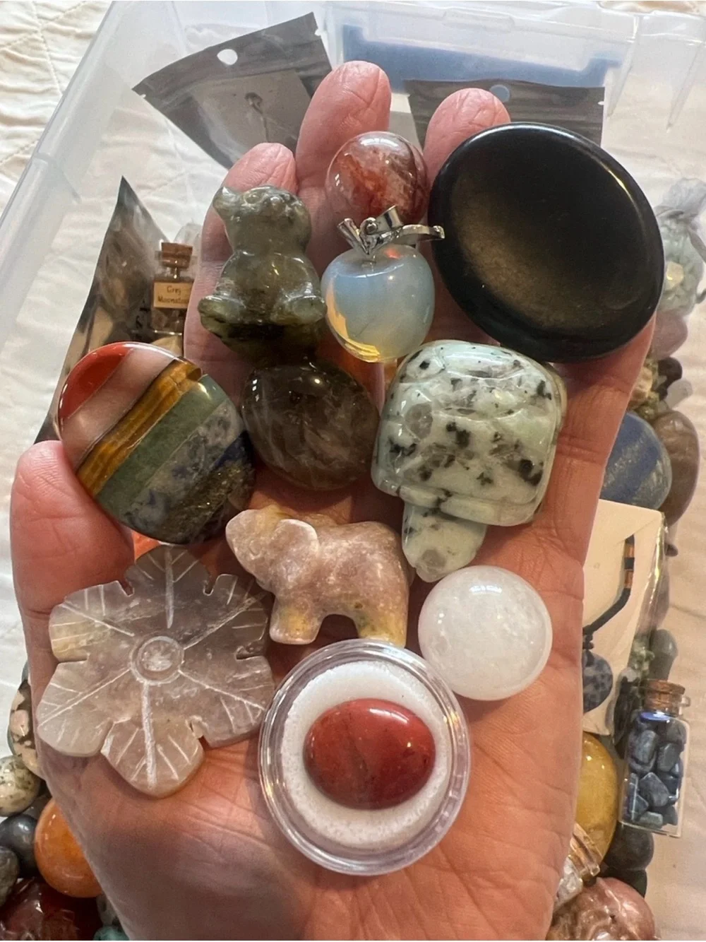Huge Mystery Crystal Gemstone At Least 1Lb Scoop NWOT
